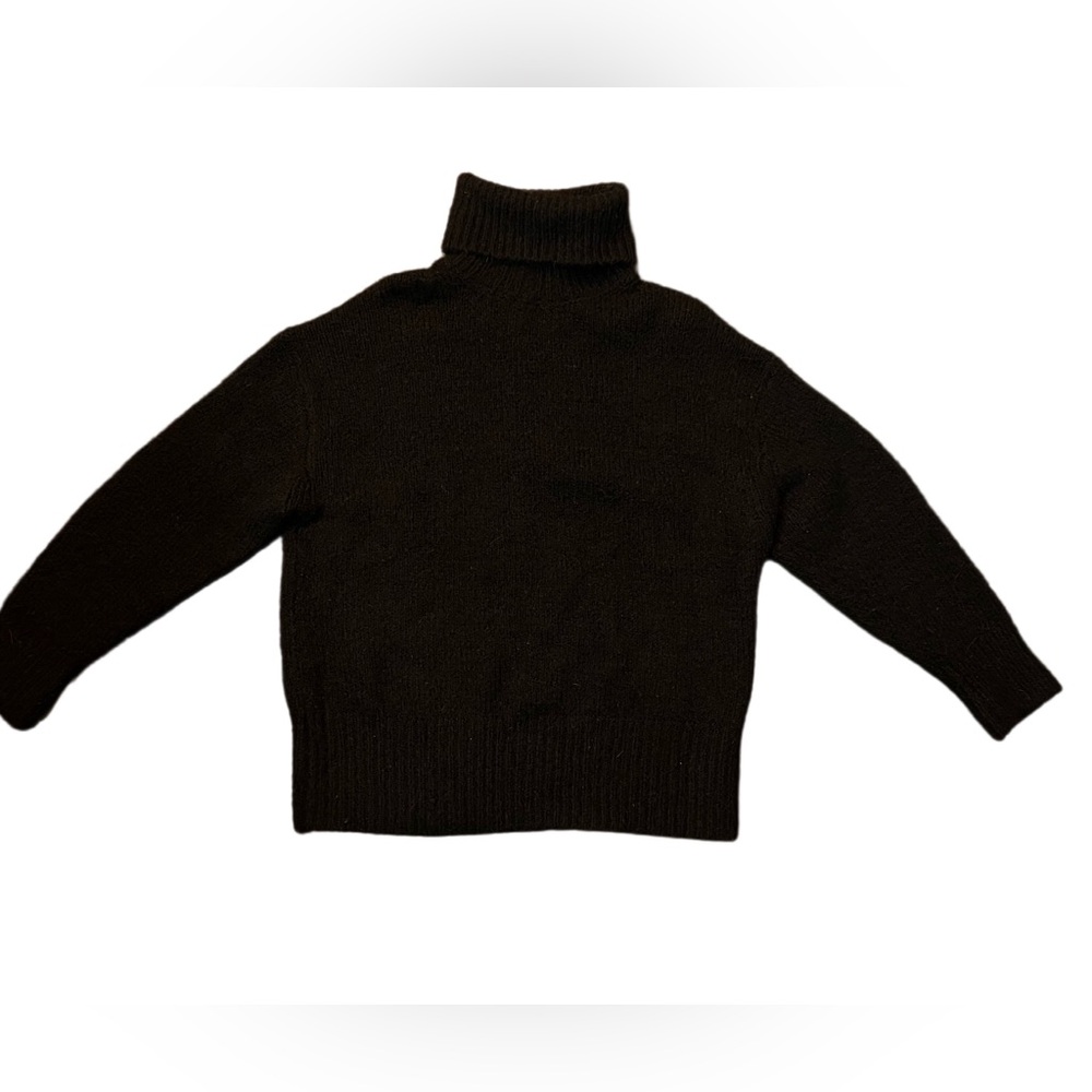 Zara black super soft fuzzy cozy oversized wool blend sweater